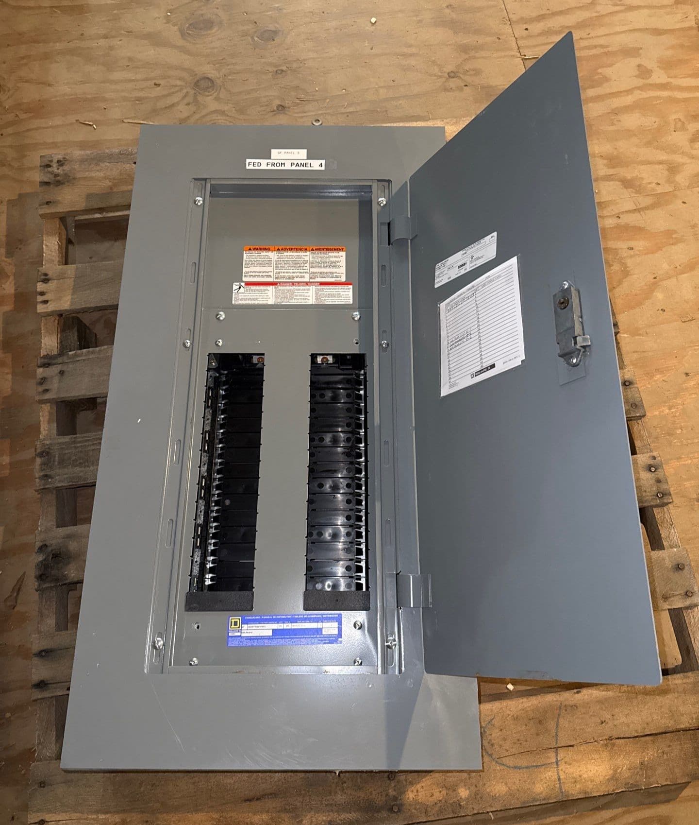 Square D NF Panelboard 200A 480/277V 3PH 4W 200 Amp Panel MLO 30 Cir Indoor – image 1