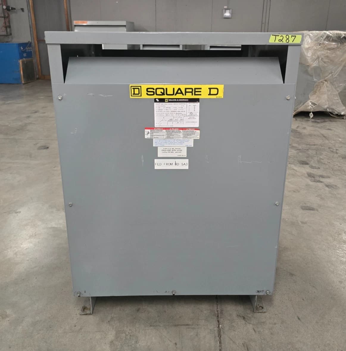 150KVA Square D EE150T3H 3PH Transformer Pri 480V Sec 208/120V 60Hz Indoor Encl – image 1