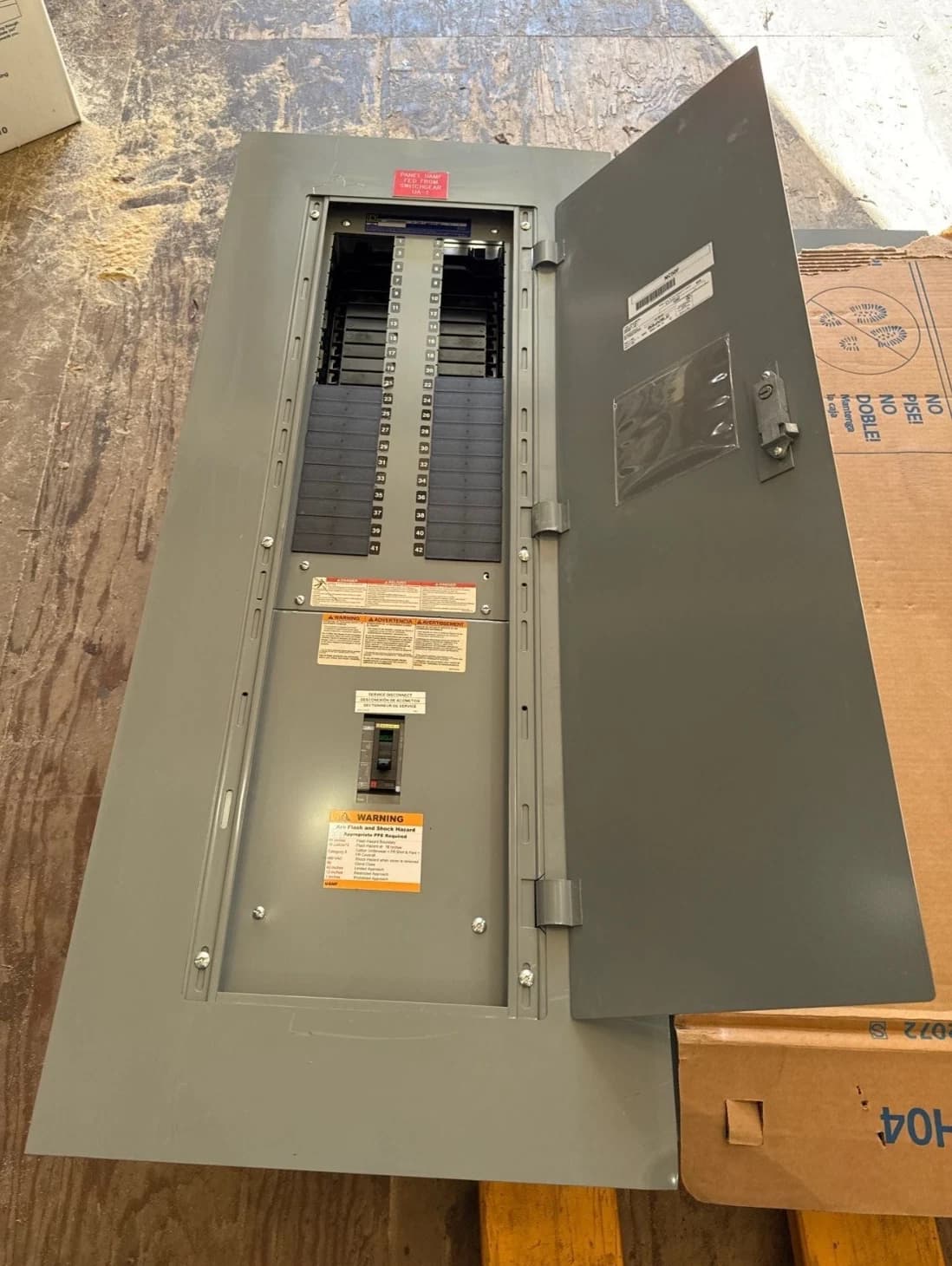 Square D NF Panelboard 125A 480/277V 3PH 4W MCB Panel 125 Amp HDP36125 42 Cir – image 1