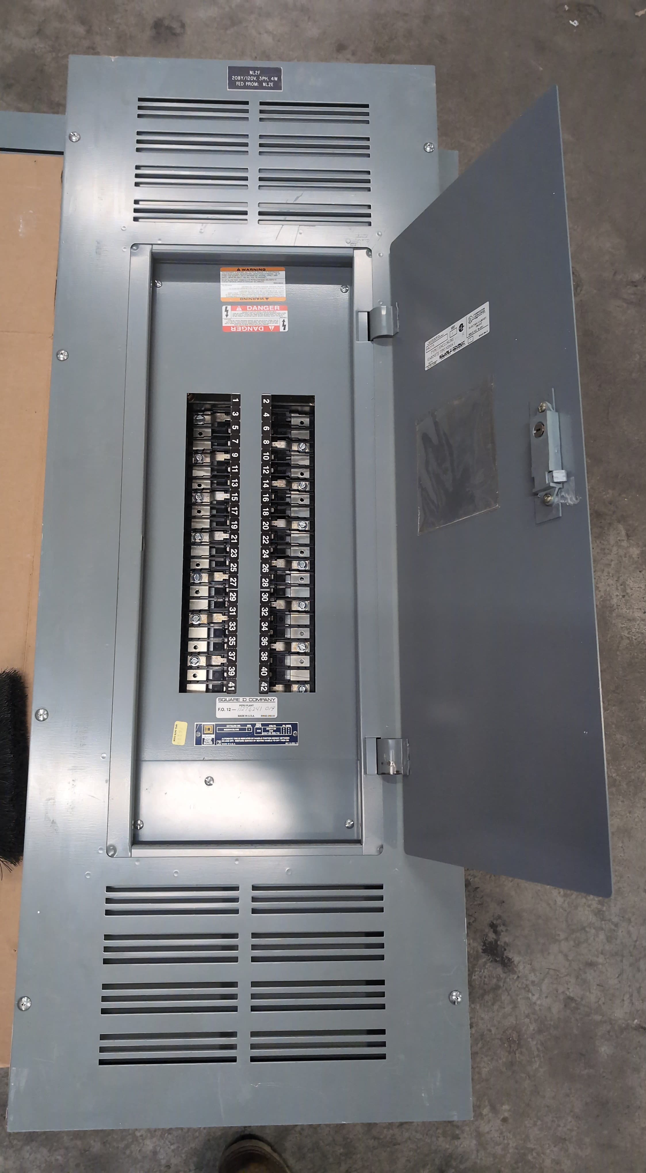 Square D NQOD442L400 Panelboard 400 Amp 208Y/120V 3PH 4W 42 Cir MLO Panel 400A – image 1