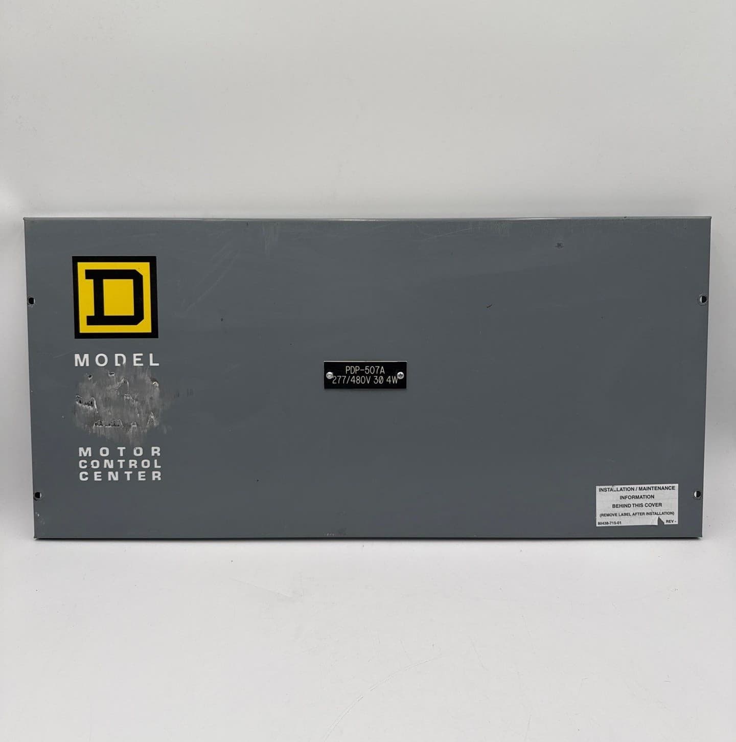 Square D Model 6 MCC 11-3/4" x 24-1/2" Blank Filler Plate Motor Control Center
