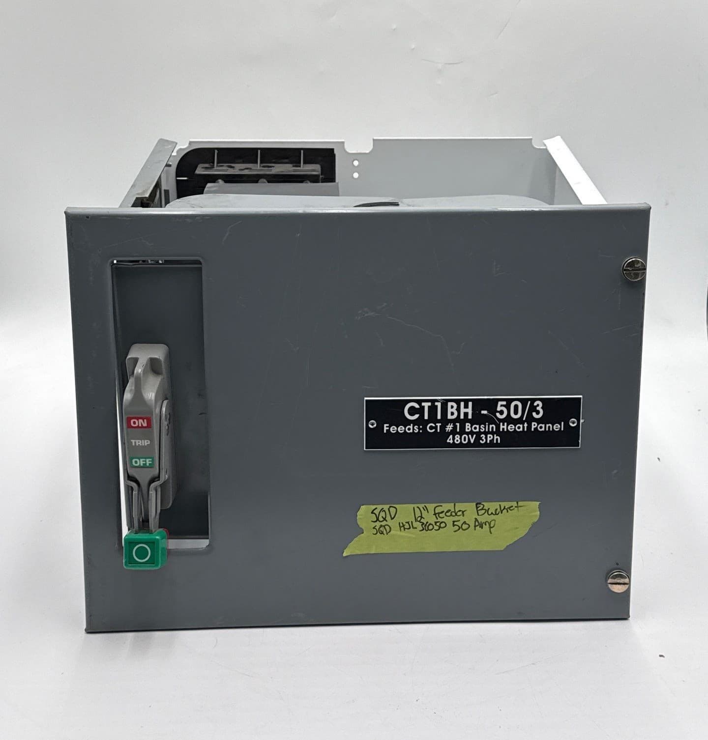 Square D Model 6 50A MCC Feeder Bucket 12" HJL36050 Breaker 50 Amp – image 1