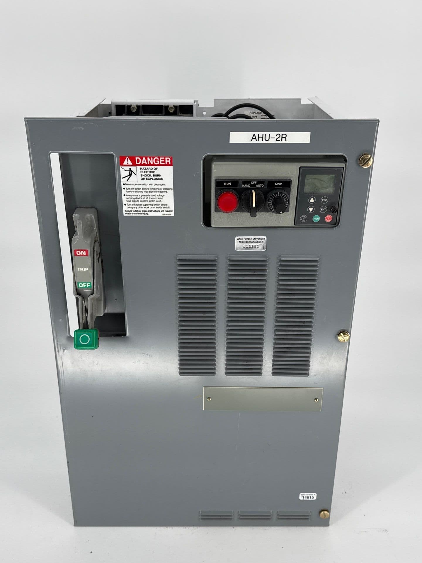 Square D Model 6 24" MCC Bucket 10HP 3PH 480V VFD FAP3603015M Breaker – image 1