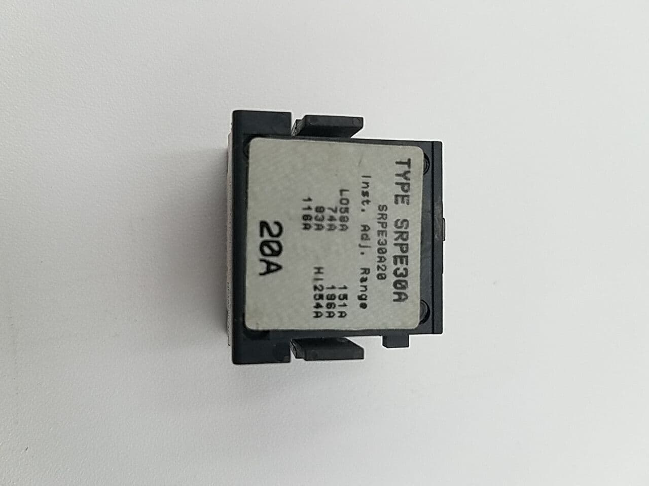 GE SRPE30A20 Rating Plug 20A SRPE30 20 Amp Frame SEDA SEHA SELA SEPA – image 1