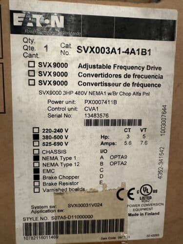 Cutler-Hammer SVX003A1-4A1B1 – image 1