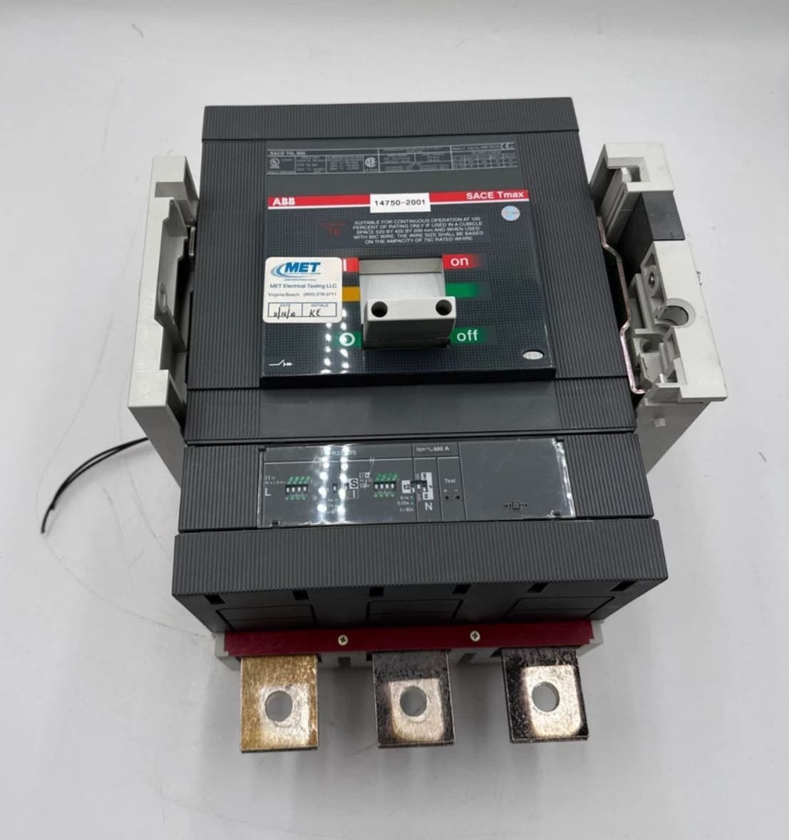ABB T6L800 Circuit Breaker 600A 3P 600V 3PH T6L 600 Amp Trip PR221DS LSI