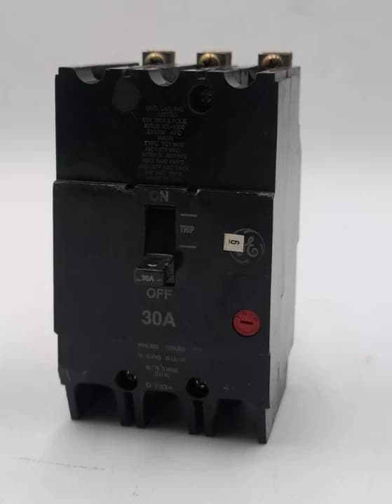 GE TEY330 Circuit Breaker 30A 3P 480V Bolt On – image 1