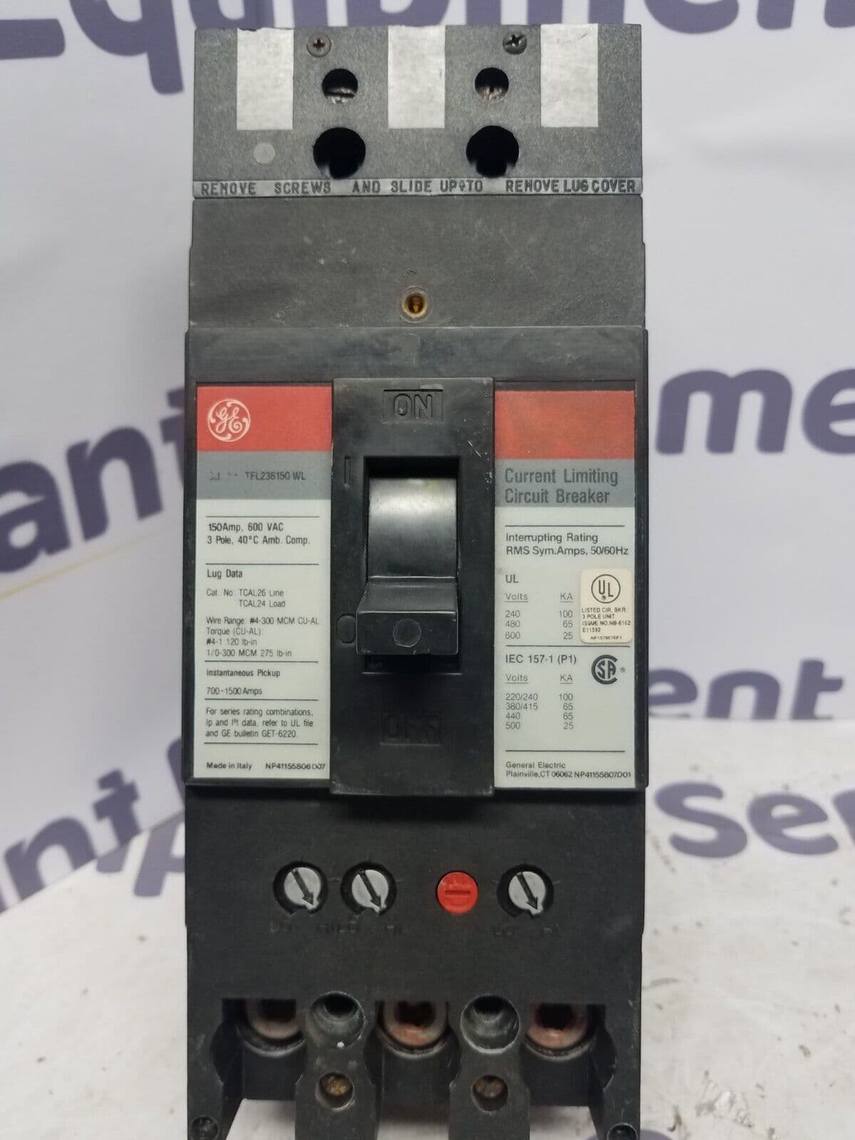 General Electric TFL236150WL Circuit Breaker 150A 3P 600V TFL 150 Amp 3 Pole – image 1