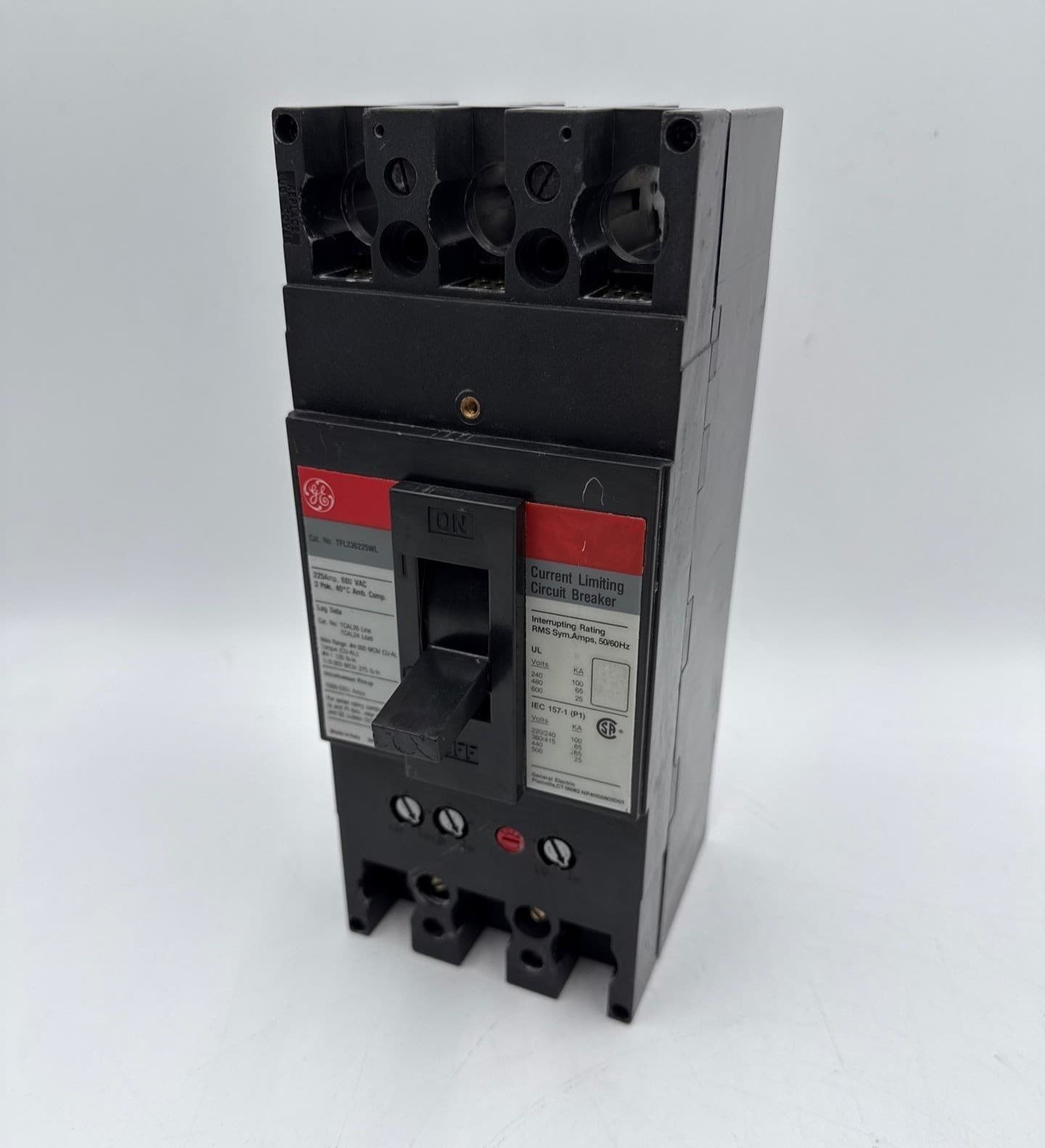 GE TFL236225WL Circuit Breaker 225A 3P 600V 3PH TFL 225 Amp 3 Pole – image 1