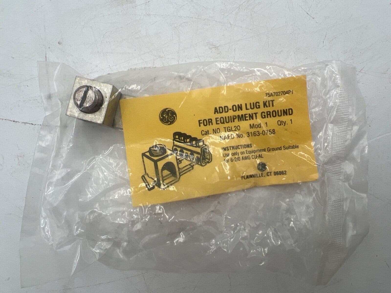 GE TGL20 ADD-ON Lug Kit For Equipment Ground NEW – image 1