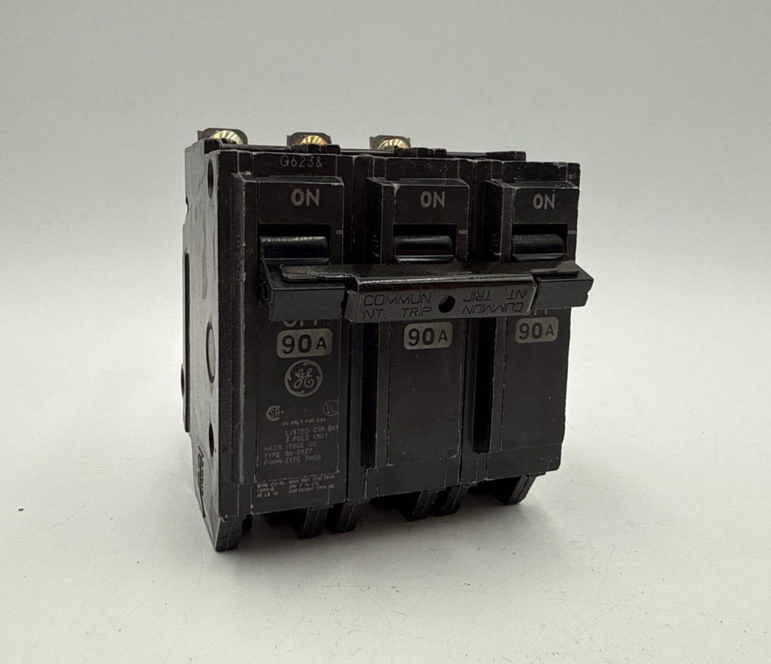 GE THQB32090 Circuit Breaker 90A 3P 240V THQL Bolt On 90 Amp 3 Pole – image 1