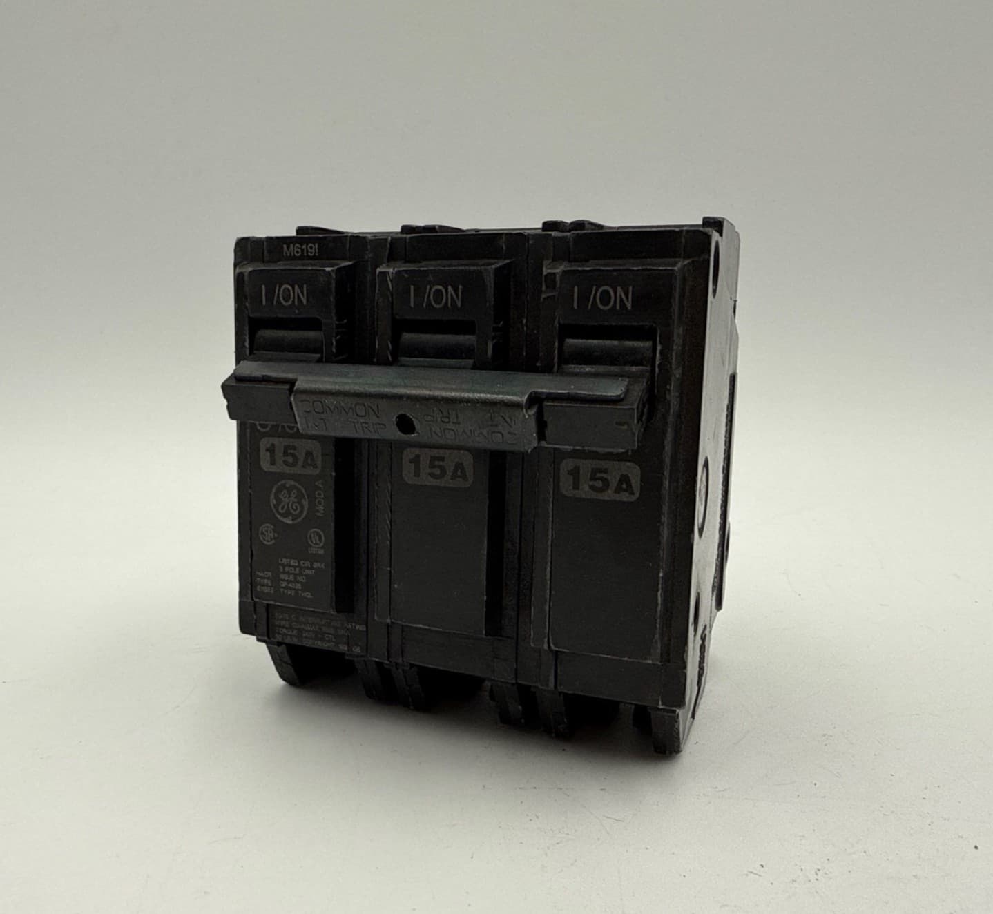 GE THQL32015 Plug On Circuit Breaker 15A 3P 240V THQL 15 Amp 3 Pole – image 1