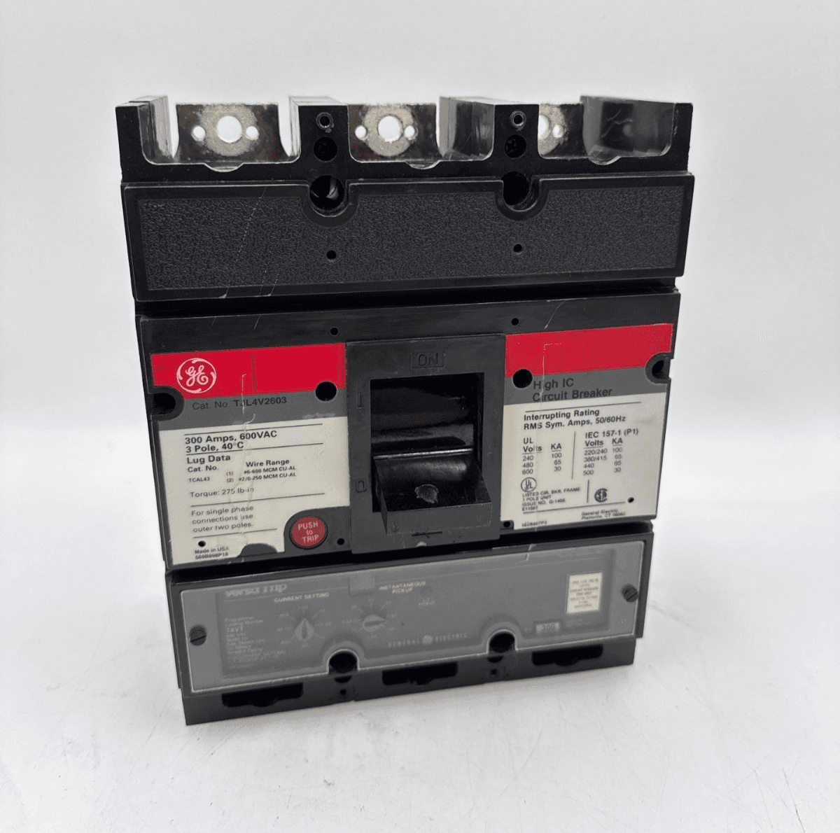 GE TJL4V2603 Circuit Breaker 300A 3P 600V 3PH TJL 300 Amp 3 Pole VersaTrip T4VT – image 1