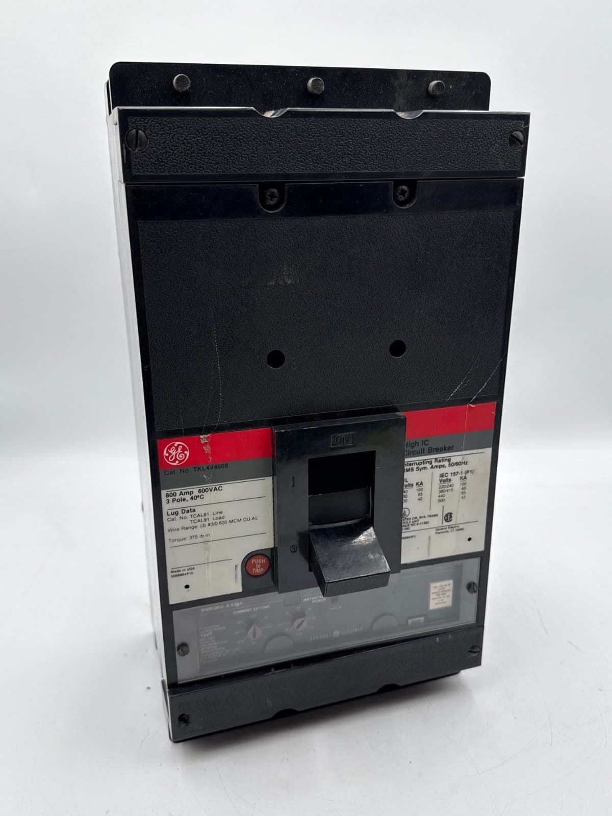 GE TKL4V4608 Circuit Breaker 60A 3P 480V 3PH – image 1