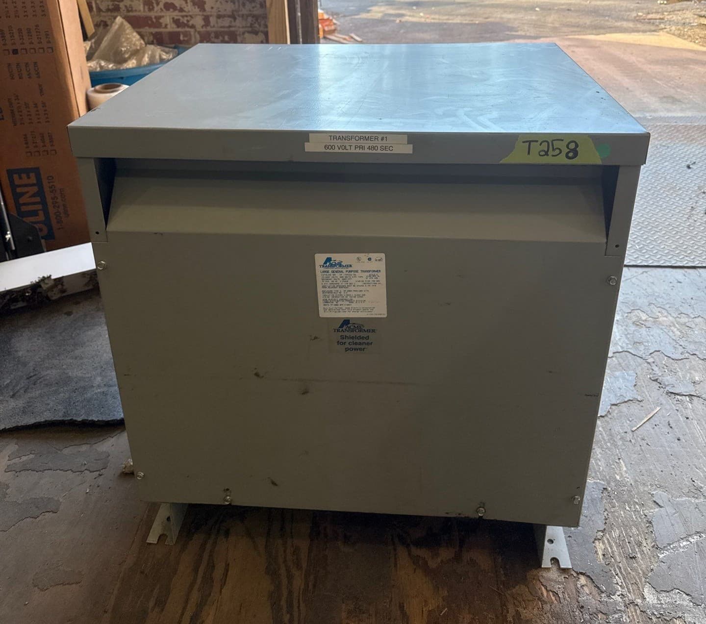 75kVA ACME TP-79522-3S Transformer Pri 600V Sec 480/277V 3PH Encl Type 2 – image 1