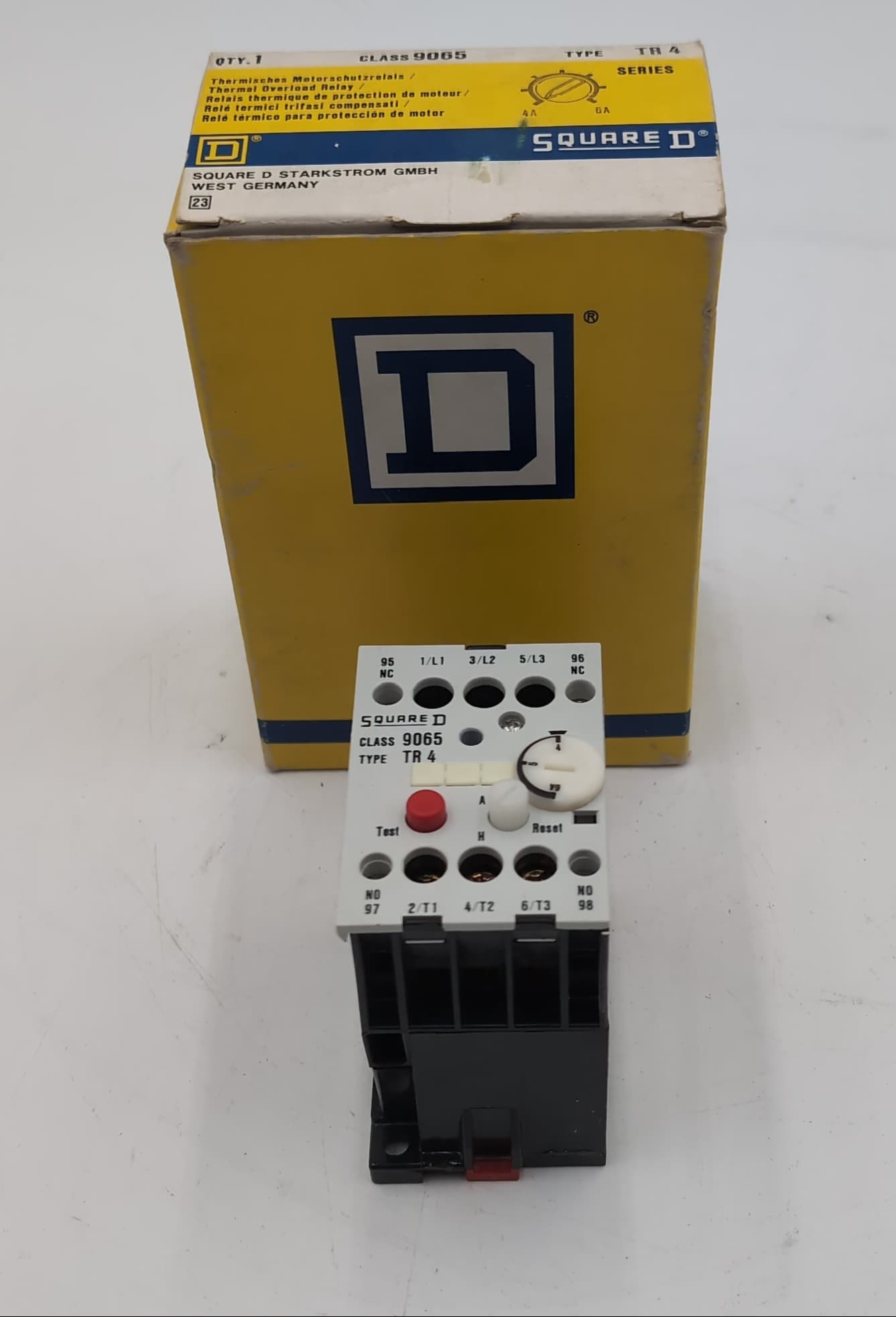 Square D Class 9065 Type TR4 Overload Relay 3-Pole 4-6A 600V