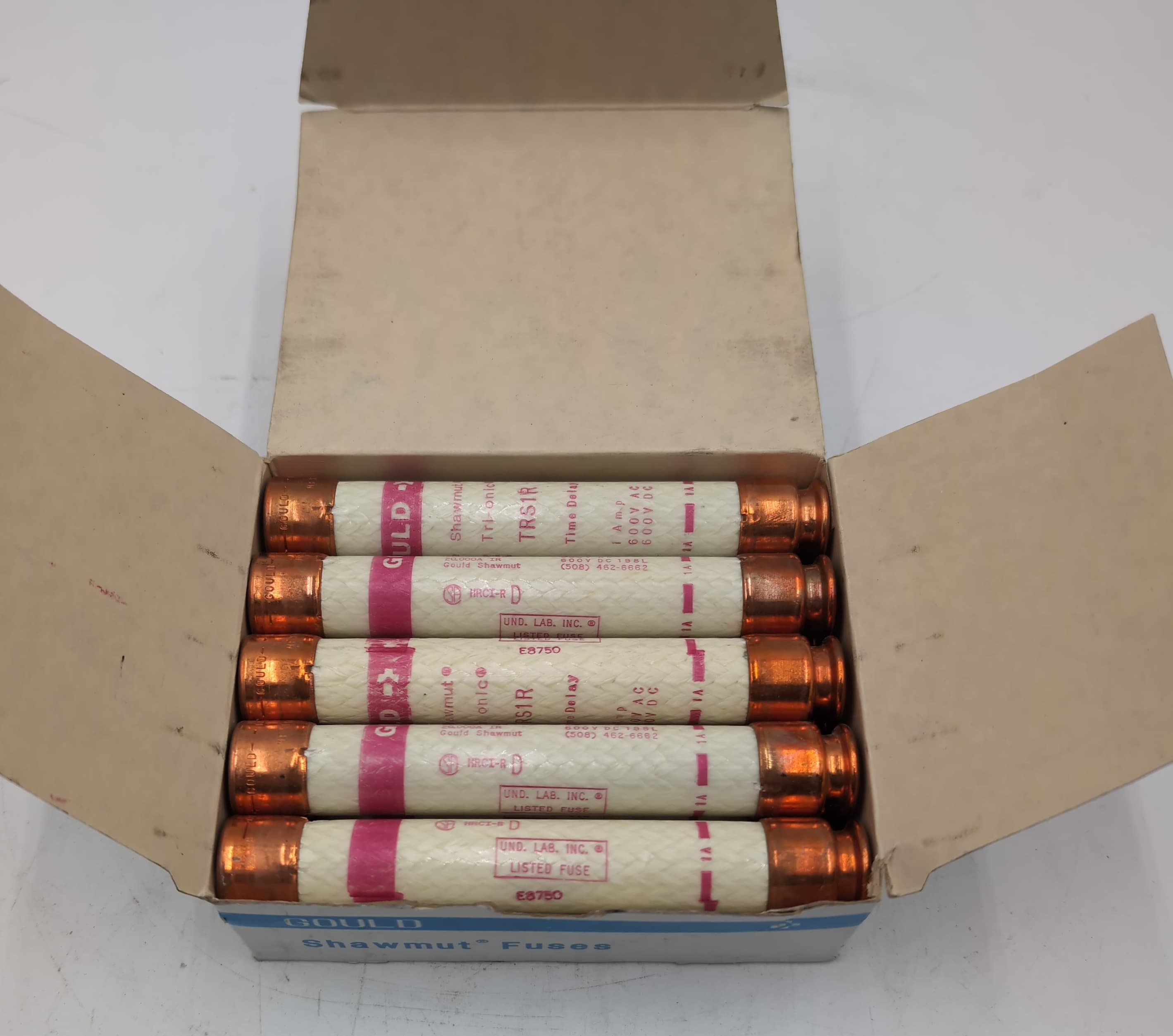 LOT of 10 NEW Gould Shawmut TRS1R 1A 600V Tri-Onic RK5 Industrial Fuses NEW