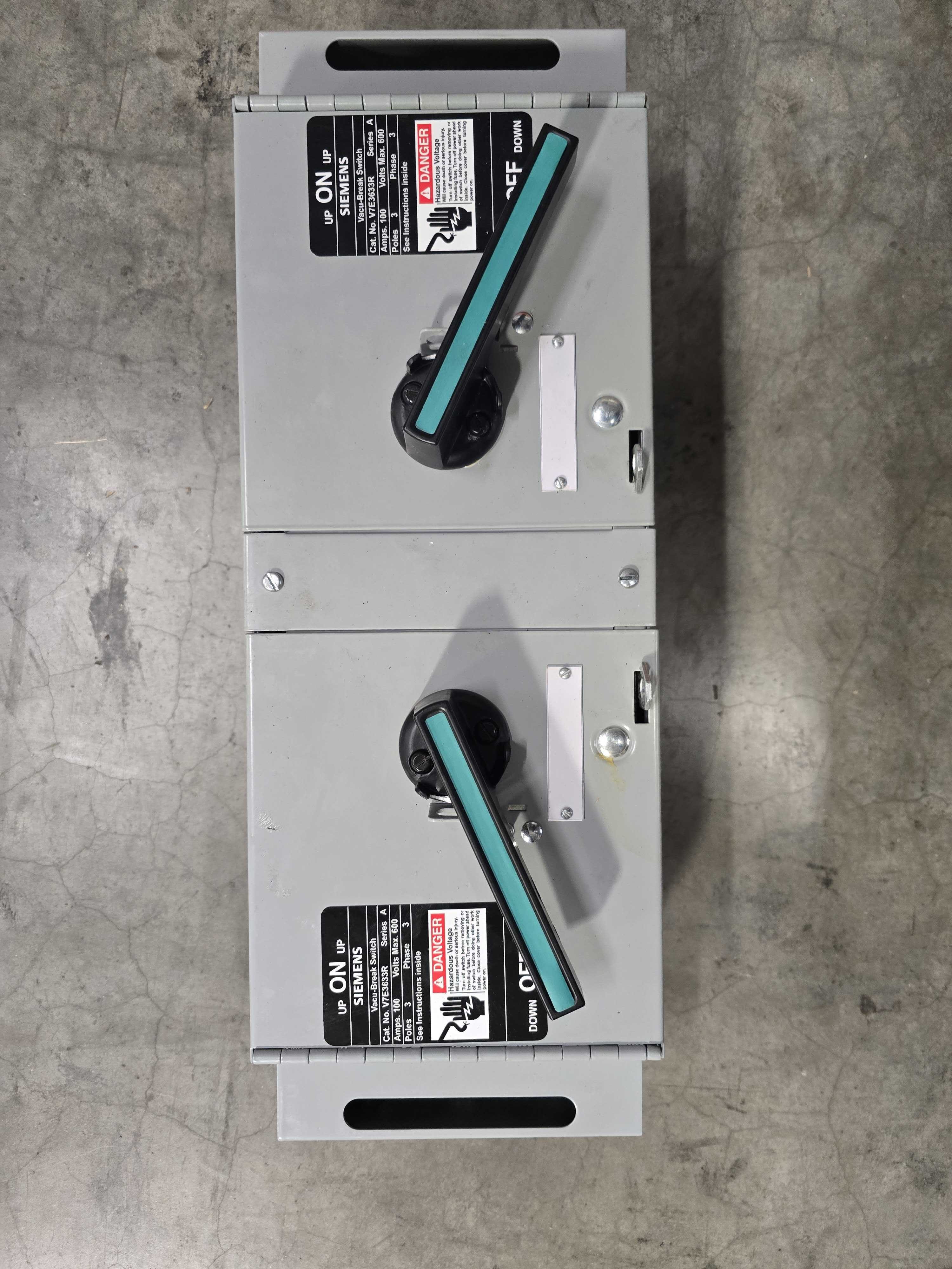 Siemens V7E3633R Vacu-Break Panelboard Switch 100A 3P 600V 3PH 100 Amp