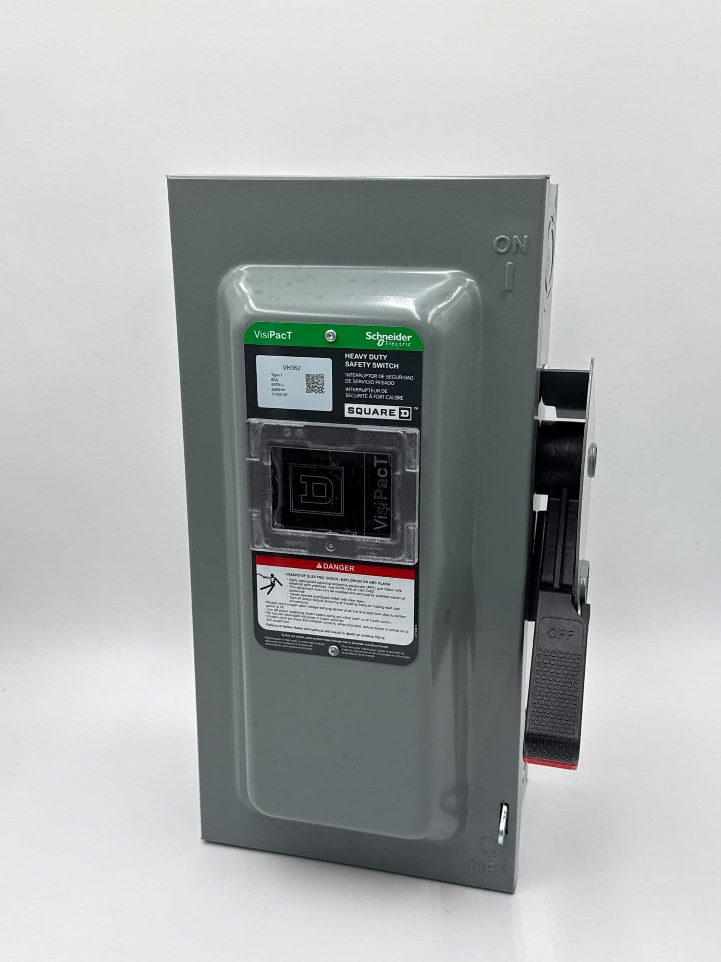 Square D VH362 Safety Disconnect Switch 60A 3P 600V VisiPacT Type 1 Indoor – image 1