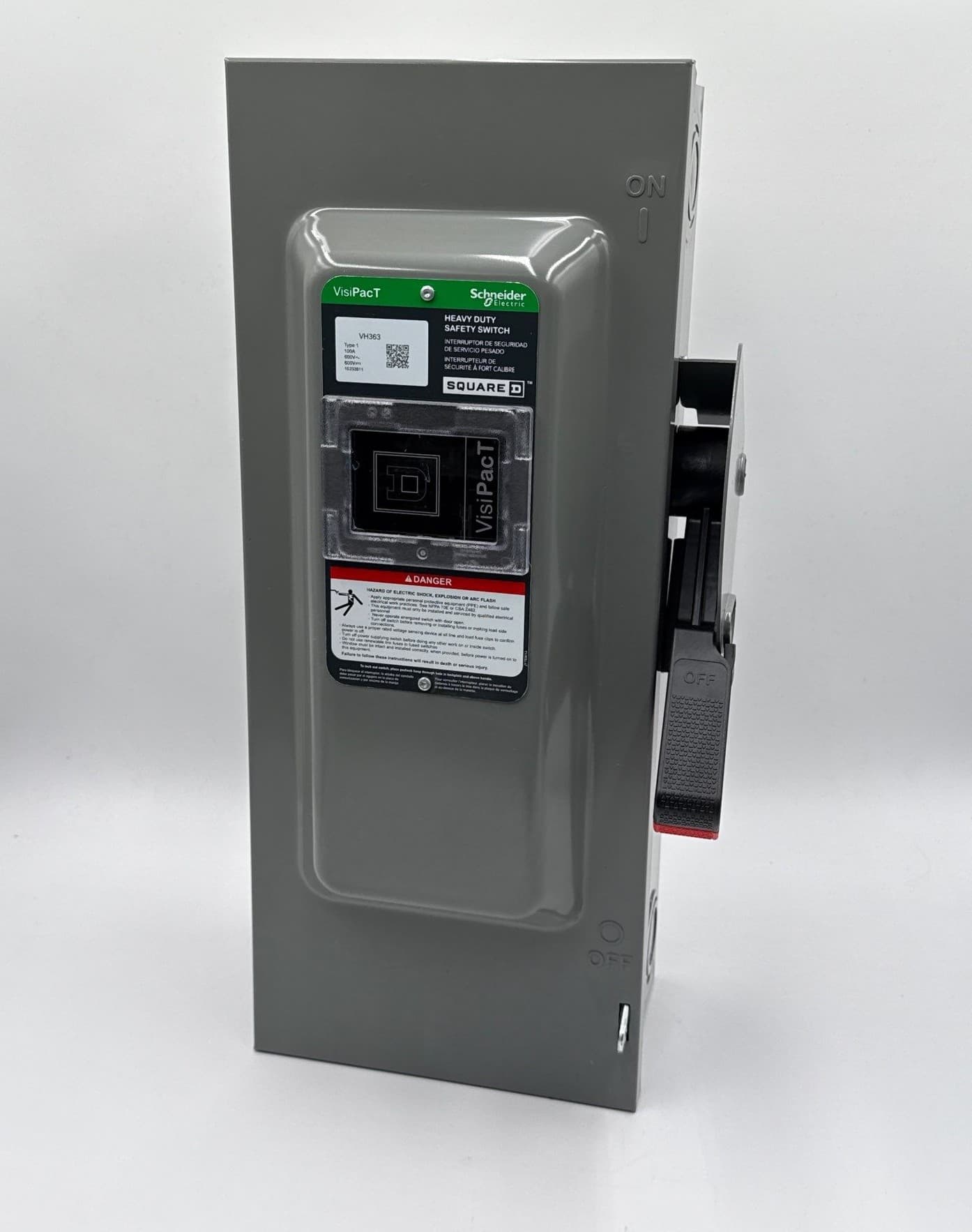 Square D VH363 Safety Disconnect Switch 100A 3P 600V VisiPacT Type 1 Indoor