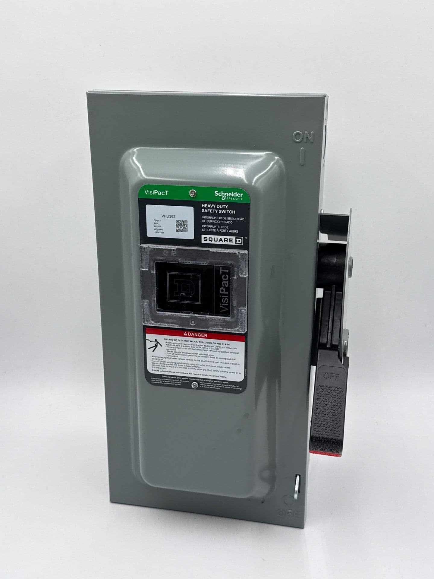 Square D VHU362 Safety Disconnect Switch 60A 3P 600V VisiPacT Type 1 Indoor – image 1