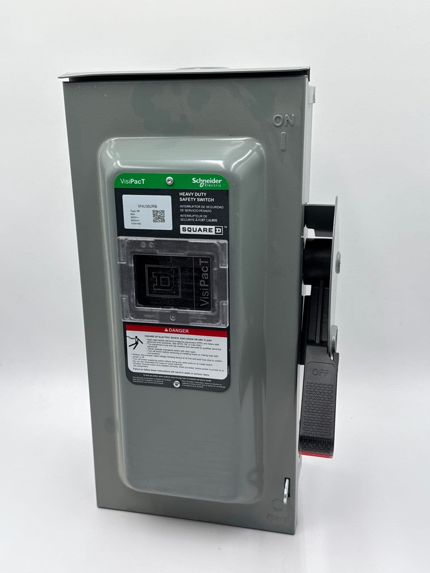Square D VHU362RB Safety Disconnect Switch 60A 3P 600V VisiPacT 3R Outdoor