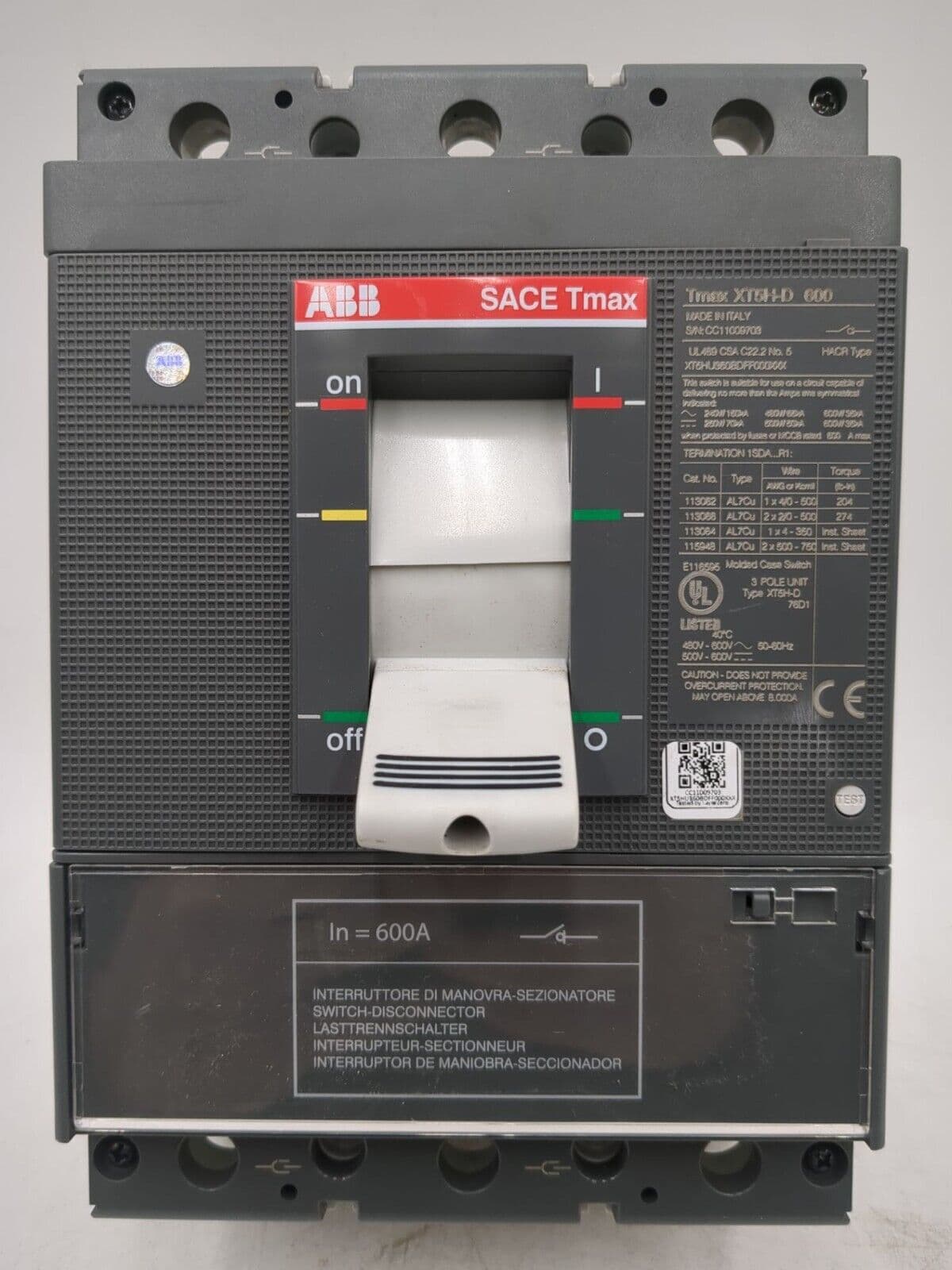 ABB XT5HU360BDFF000XXX – image 1