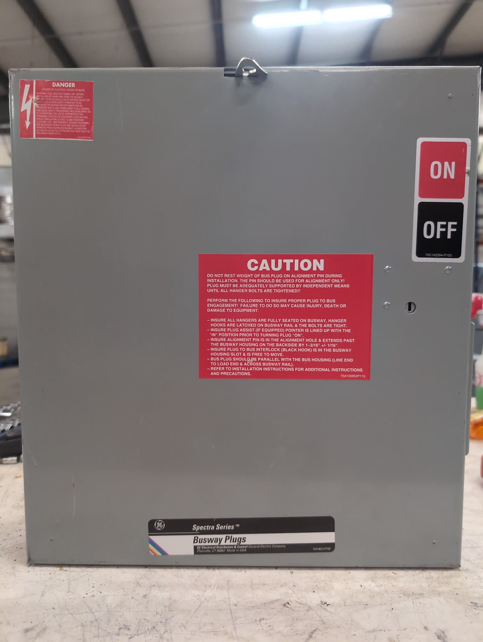 GE SB464RGR Bus Plug 60A 480V 3P Non-Fused Indoor – image 1