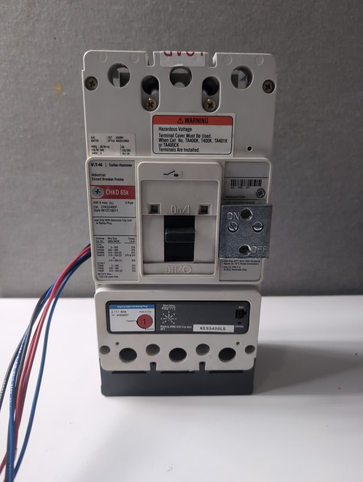 Eaton CHKD3400F Circuit Breaker 400A 600V 3 Pole