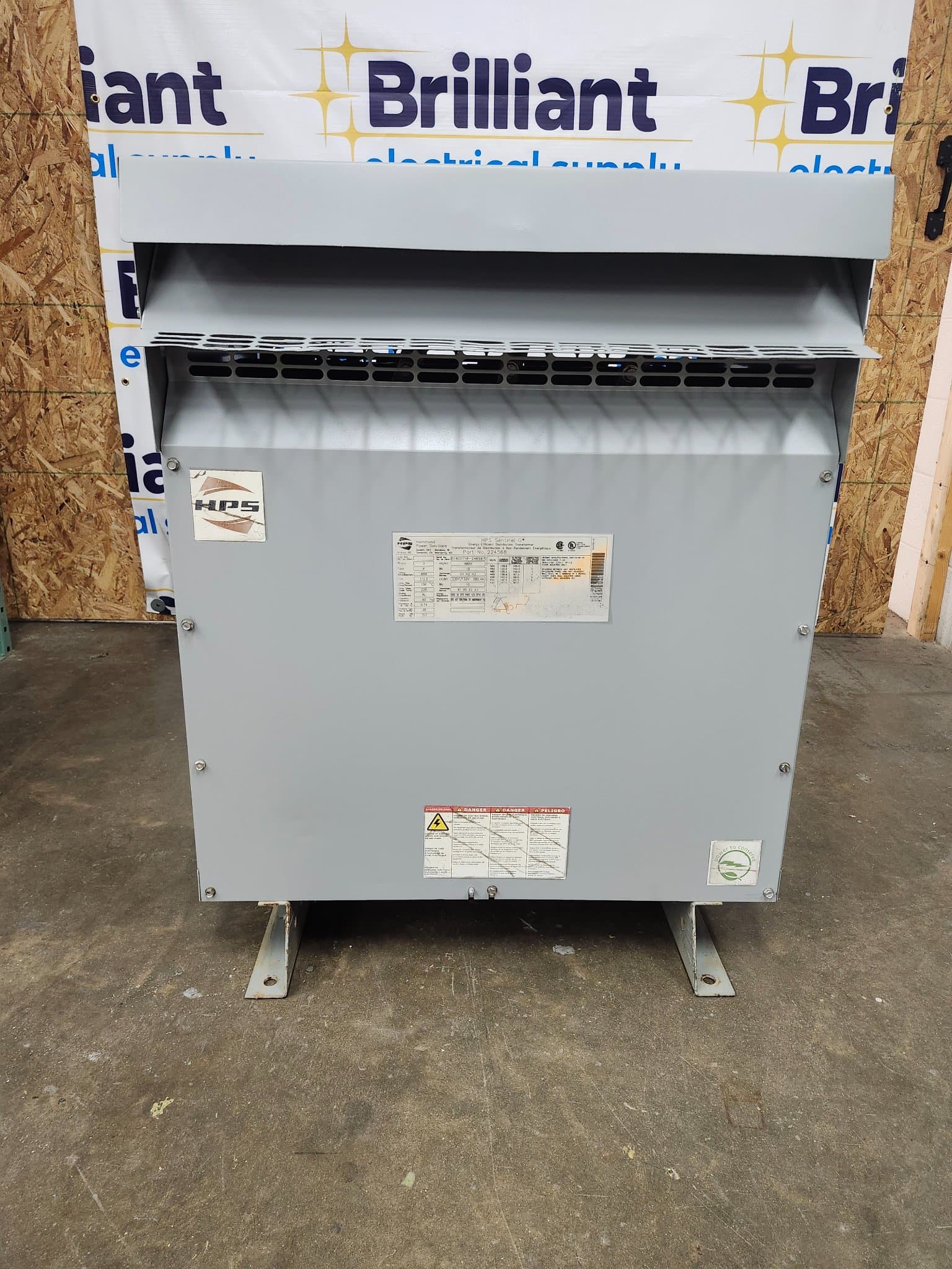 Hammond 224568 112.5 kVA Dry Type Transformer 480V 230Y NEMA 1 – image 1